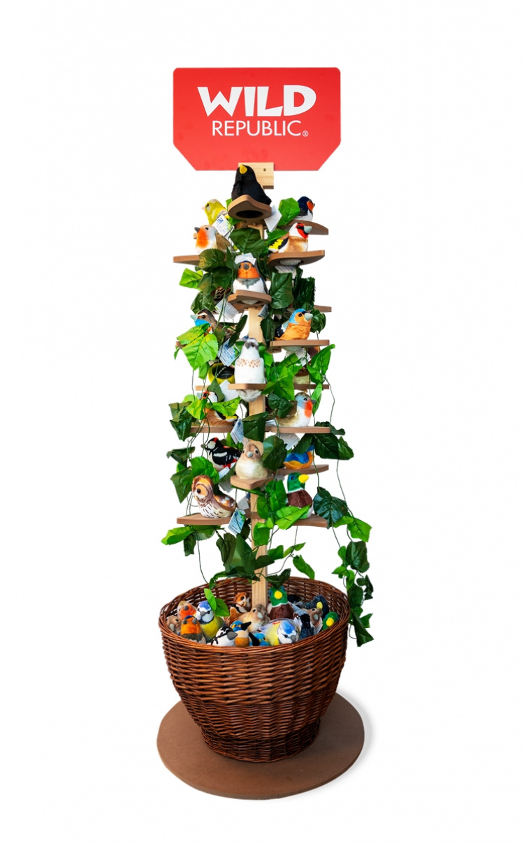 Wild Republic Display Woodhang Birds med lyd
