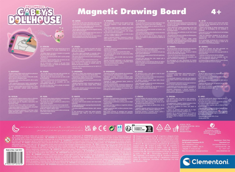 Clementoni Magnetisk tavle Gabbys dukkehus