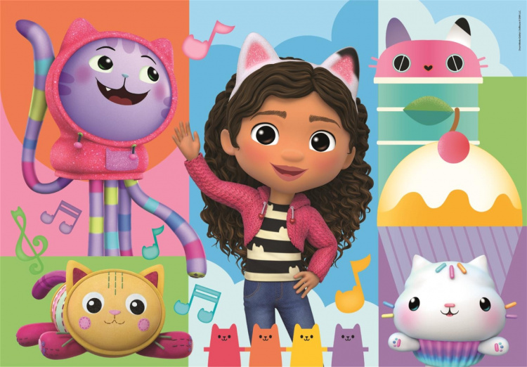 Clementoni 2x60 brikker Puslespil Børn Gaby\'s Dukkehus