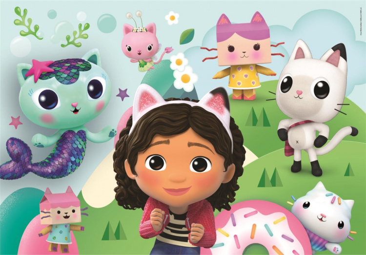 Clementoni 2x60 brikker Puslespil Børn Gaby\'s Dukkehus