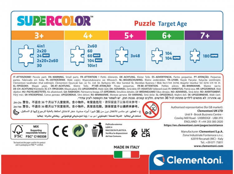Clementoni 60 brikker Puslespil Børn Paw Patrol