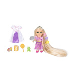 JAKKS Pacific Disney Princess 6 Inch Petite Doll med ekstra mode og tilbehør Rapunzel med det længste hår