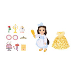 JAKKS Pacific Disney Princess 6 Inch Petite Doll med ekstra mode og tilbehør Be Our Guest Belle