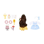 JAKKS Pacific Disney Princess 6 Inch Petite Doll med ekstra mode og tilbehør Be Our Guest Belle
