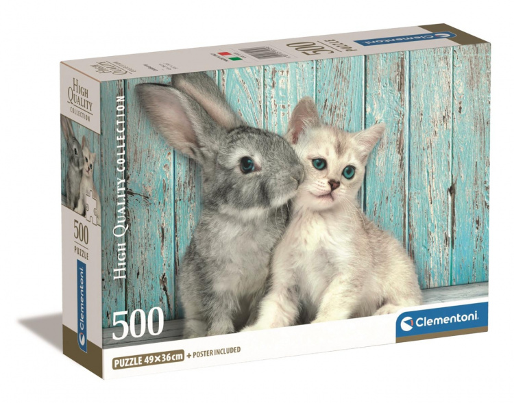Clementoni 500 stk CB Collection Cat & Bunny af høj kvalitet