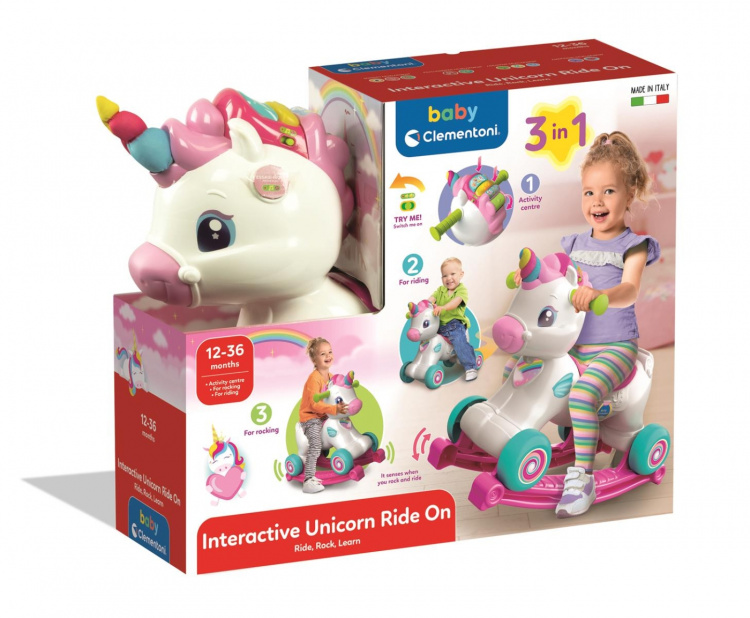 Clementoni Ride On 3 i 1 Enhjørning Clementoni Ride On 3 i 1 Enhjørning
