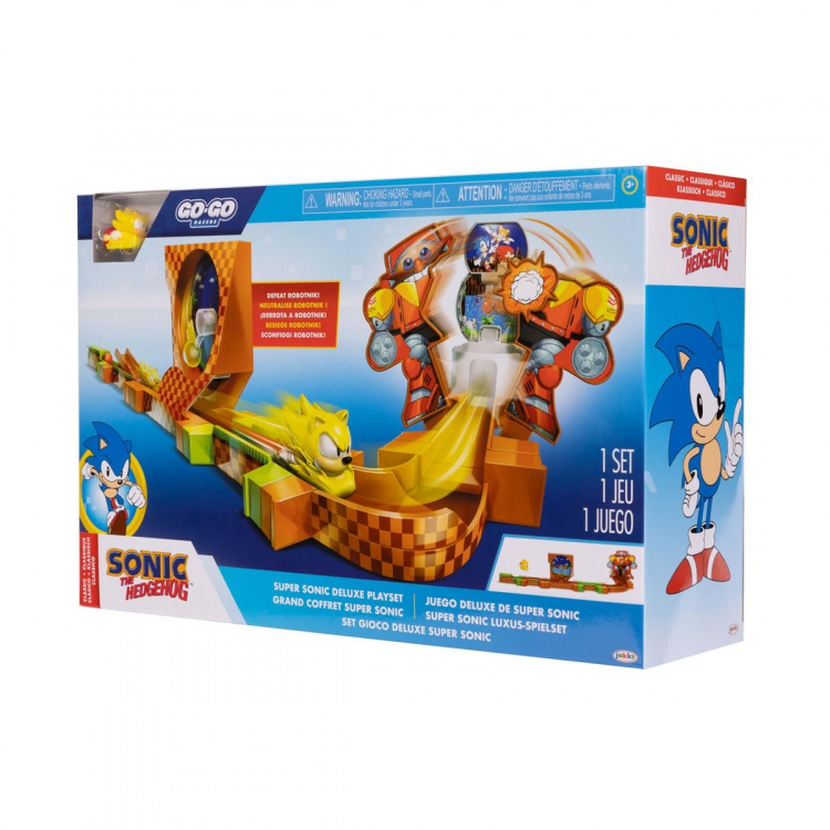 JAKKS Pacific Sonic the Hedgehog Go Go Racers Deluxe-legesæt
