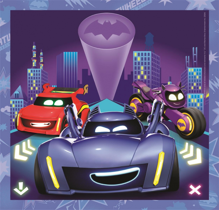 Clementoni 3x48 brikker Puslespil Børn Batwheels