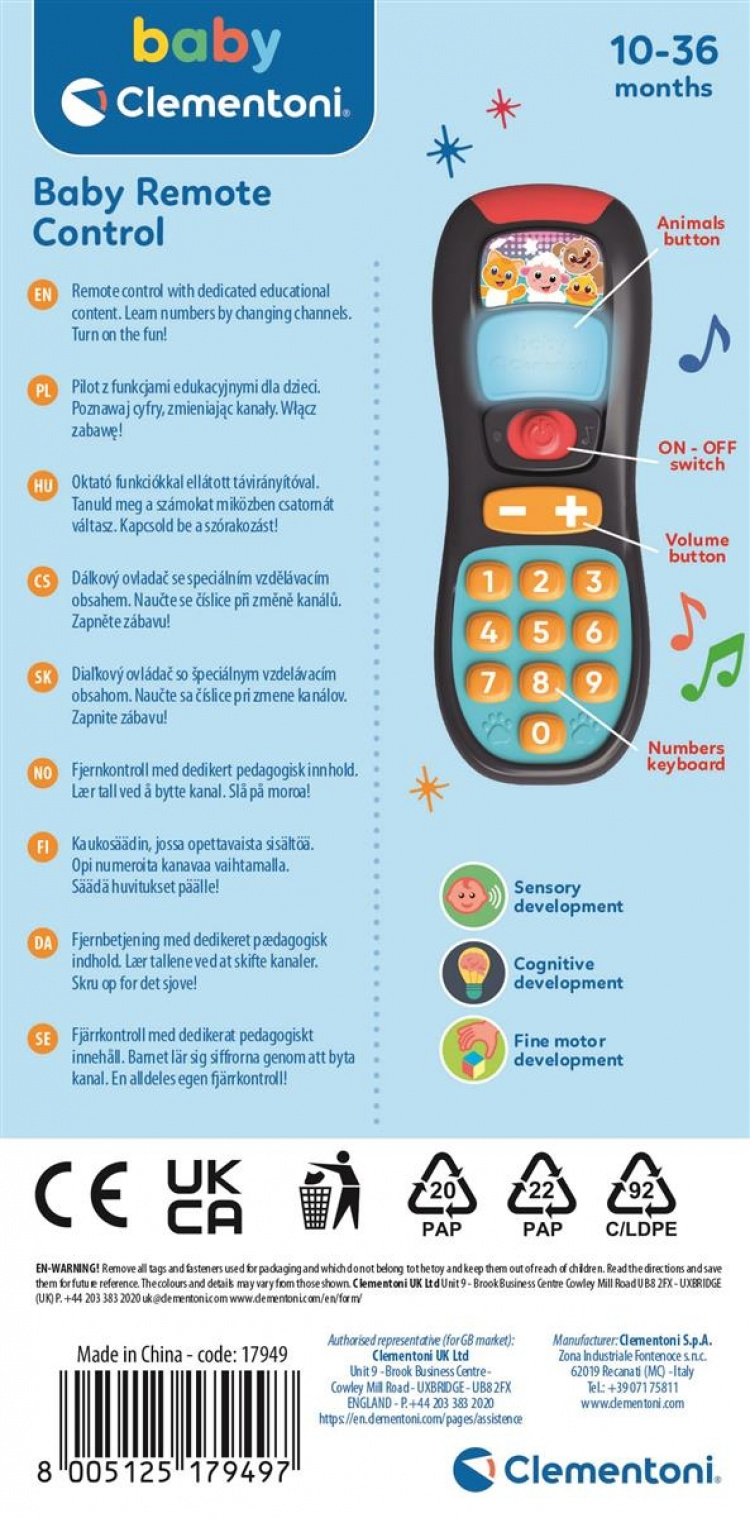 Clementoni Fjernbetjening