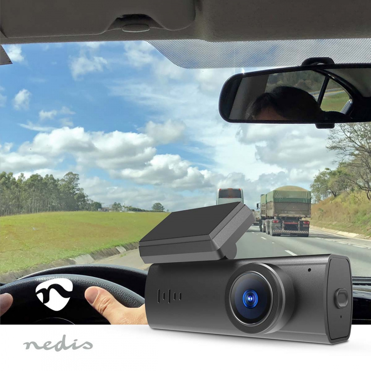 Nedis Dash Cam | 1080p@30fps | 2 MPixel | Wi-Fi | Ingen skærm | Natudsigt | Sort