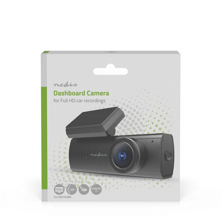 Nedis Dash Cam | 1080p@30fps | 2 MPixel | Wi-Fi | Ingen skærm | Natudsigt | Sort