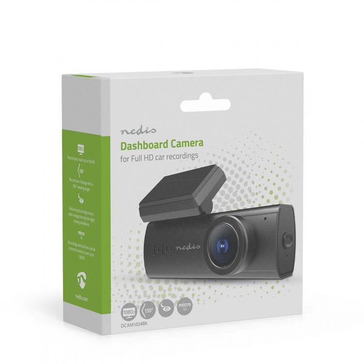 Nedis Dash Cam | 1080p@30fps | 2 MPixel | Wi-Fi | Ingen skærm | Natudsigt | Sort