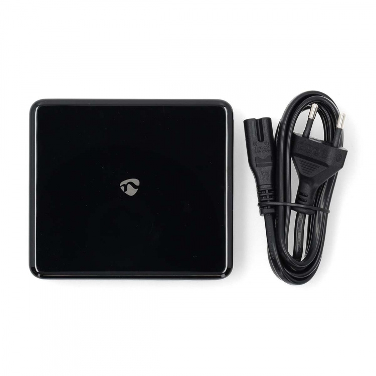 Nedis Bordlader | 65 W | GaN | 1.5 / 2.0 / 2.5 / 3.0 / 3.25 A A | Antal output: 4 | USB-A / USB-C™ | Euro | 1.50 m | Automatisk Valgt Spænding