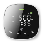 Nedis SmartLife-luftkvalitetsmåler | Wi-Fi | Inkl. Skærm | Fugtighed / Kuldioxid (CO2) / Temperatur | Android™ / IOS | Hvid / Sort Nedis SmartLife-luftkvalitetsmåler | Wi-Fi | Inkl. Skærm | Fugtighed / Kuldioxid (CO2) / Temperatur | Android™ / IOS | Hvid / Sort