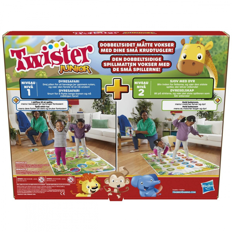 Hasbro Twister Junior 2 spil i 1 (DK/NO)