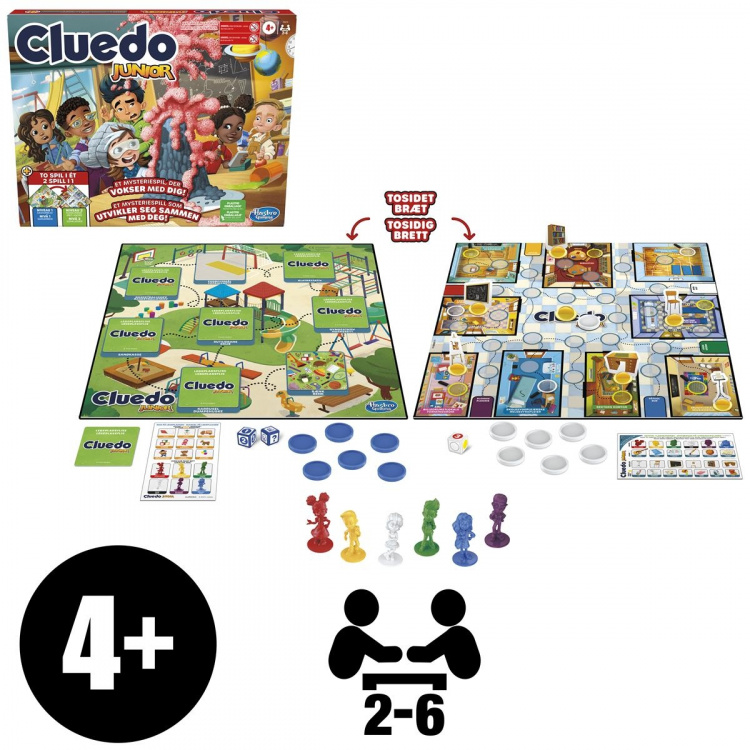 Hasbro Cluedo Junior 2 spil i 1 (DK/NO)
