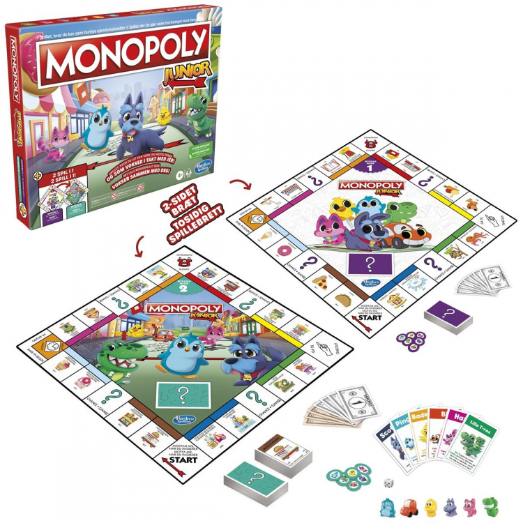 Hasbro Monopoly Junior 2 spil i 1 (DK/NO)