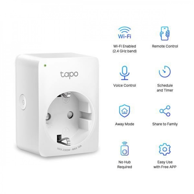 TP-Link Tapo Mini Smart Wi-Fi-stikdåse (4-pak) /Tapo P100