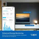 TP-Link Tapo Mini Smart Wi-Fi-stik, energiovervågning, Matter /Tapo P110M
