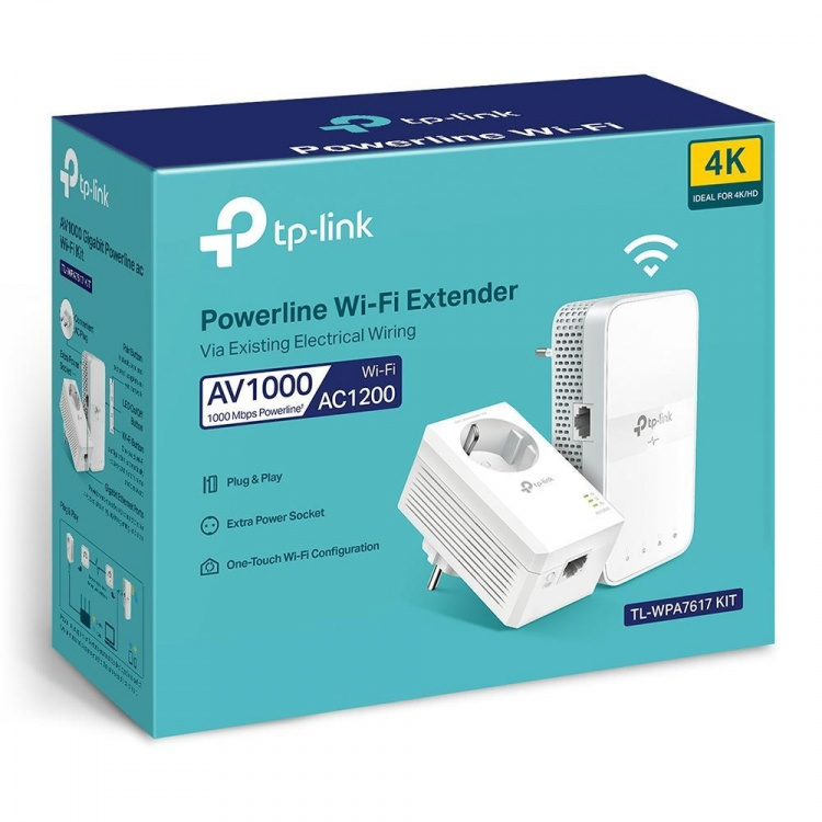 TP-Link AV1000 Gigabit Passthrough Powerline ac Wi-Fi Kit /TL-WPA7617 KIT