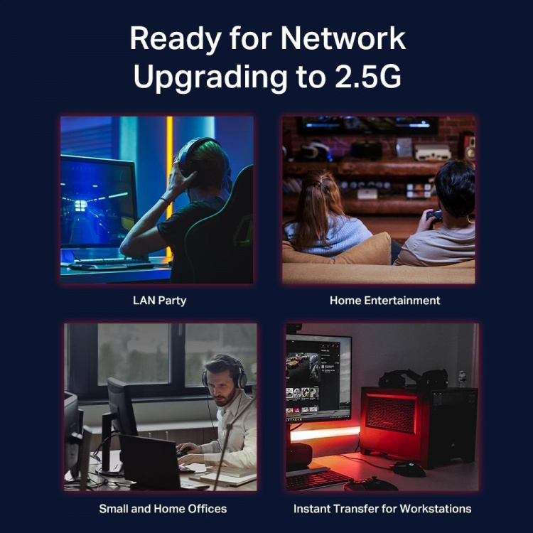 TP-Link 5-Port 2.5G Multi-Gigabit Desktop Switch TP-Link 5-Port 2.5G Multi-Gigabit Desktop Switch