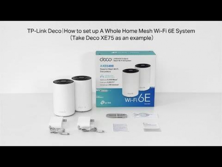 TP-Link Deco XE75 (3-pak) Wi-Fi 6E AXE5400 Mesh Wi-Fi-system til hele hjemmet