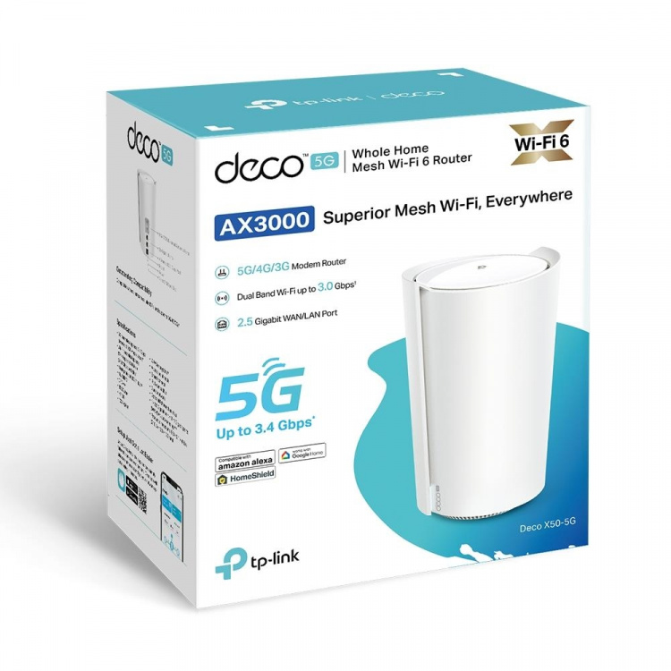 TP-Link Deco X50 AX3000 5G Mesh Wi-Fi 6 Gateway til hele hjemmet