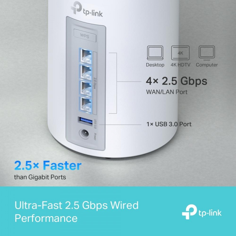 TP-Link Deco BE65 Wi-Fi 7 BE9300 Mesh Wi-Fi-system til hele hjemmet (2-pak)
