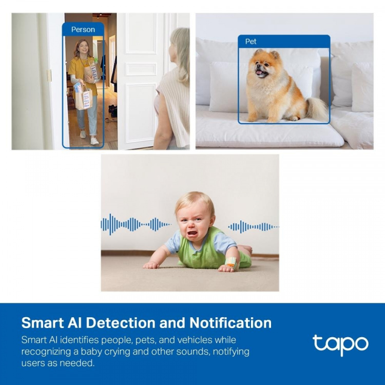 TP-Link Tapo AI Wi-Fi-hjemmesikkerhedskamera /Tapo C125