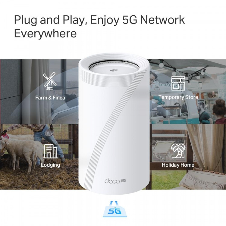 TP-Link Deco BE65 Wi-Fi 7 BE9300 5G Mesh Wi-Fi-system til hele hjemmet (1-pak)