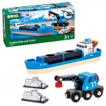 BRIO Fragtskib og kran (33534)