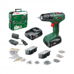 Bosch EasyDrill 18V-40 + SystemBox (2 x batteri og oplader medfølger) Bosch EasyDrill 18V-40 + SystemBox (2 x batteri og oplader medfølger)