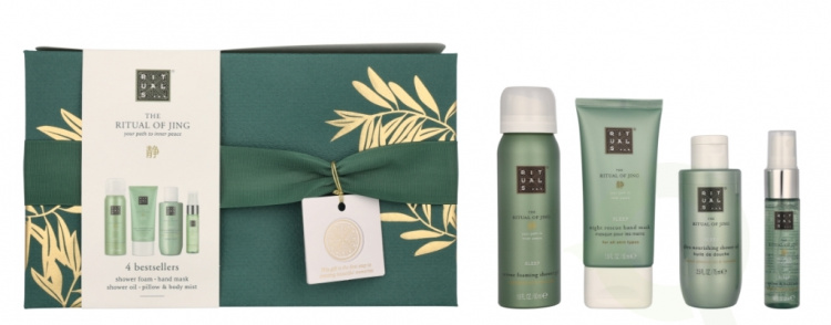 Rituals Jing Set 195 ml Sleep Foaming Shower Gel 50 ml/Night Rescue Hand Mask 50 ml/Sleep Pillow & Body Mist 20 ml/Shower Oil 75ml
