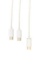 Steelplay Dual Play & Charge-kabel til Ps5-controllere - hvid