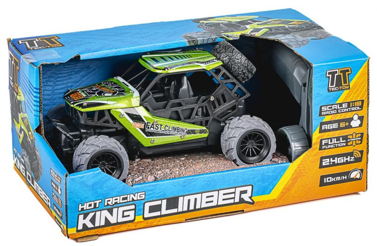 TEC-TOY King Climber R/C 1:18 2,4G 3,7V Li-ion, grøn (471416)