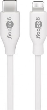 Goobay Lightning till USB-C™ laddnings- och synkroniseringskabel, 0,5 m, vit MFi-kabel för Apple iPhone/iPad Goobay Lightning till USB-C™ laddnings- och synkroniseringskabel, 0,5 m, vit MFi-kabel för Apple iPhone/iPad