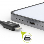 Goobay Lightning till USB-C™ laddnings- och synkroniseringskabel, 2 m, svart MFi-kabel för Apple iPhone/iPad Goobay Lightning till USB-C™ laddnings- och synkroniseringskabel, 2 m, svart MFi-kabel för Apple iPhone/iPad