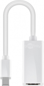 Goobay Mini DisplayPort™/HDMI™-adapterkabel 1.1 Mini DisplayPort plugg > HDMI™-uttag (typ A)