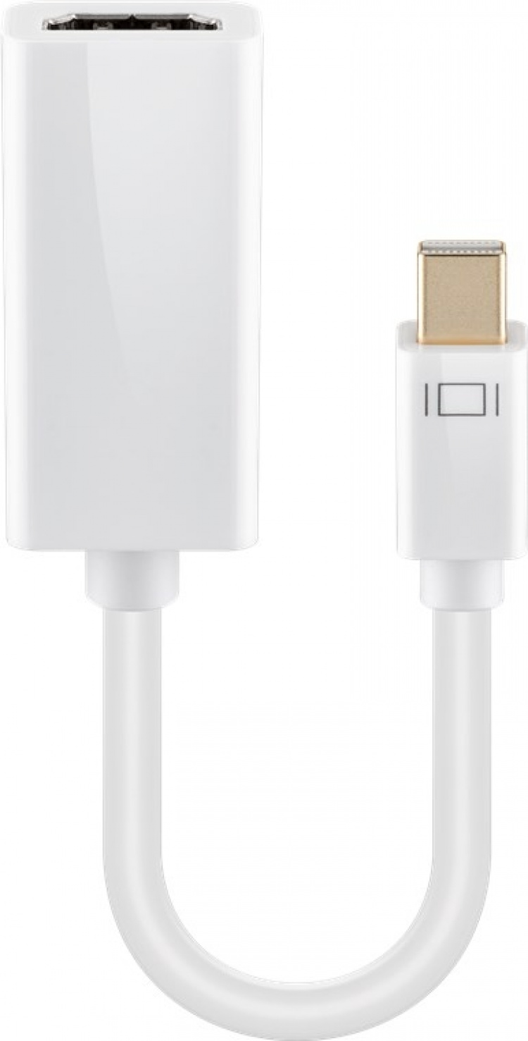 Goobay Mini DisplayPort™/HDMI™-adapterkabel 1.1 Mini DisplayPort plugg > HDMI™-uttag (typ A)