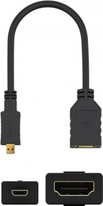 Goobay Micro HDMI™ / HDMI™-adapter HDMI™-mikrokontakt (typ D) > HDMI™-uttag (typ A) Goobay Micro HDMI™ / HDMI™-adapter HDMI™-mikrokontakt (typ D) > HDMI™-uttag (typ A)