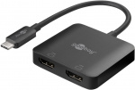 Goobay USB-C™-adapter till 2x HDMI™ utökar en USB-C™-port med två HDMI™-portar