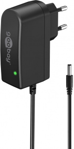 Goobay 12 V nätdel (7,2 W / 0,6 A) med centrumstift (han) 5,5 mm x 2,1 mm