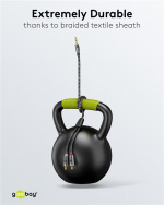 Goobay Ljudadapterkabel AUX, 3,5 mm jack till stereo RCA-kontakt, 1 m Pawl 3,5 mm plugg (3-stift, Stereo) > 2x RCA-kontakt (ljud vänster / höger) Goobay Ljudadapterkabel AUX, 3,5 mm jack till stereo RCA-kontakt, 1 m Pawl 3,5 mm plugg (3-stift, Stereo) > 2x RCA-kontakt (ljud vänster / höger)