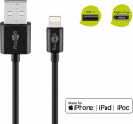 Goobay Lightning USB-kabel för laddning och synkronisering, 2 m, svart MFi-kabel för Apple iPhone/iPad Goobay Lightning USB-kabel för laddning och synkronisering, 2 m, svart MFi-kabel för Apple iPhone/iPad