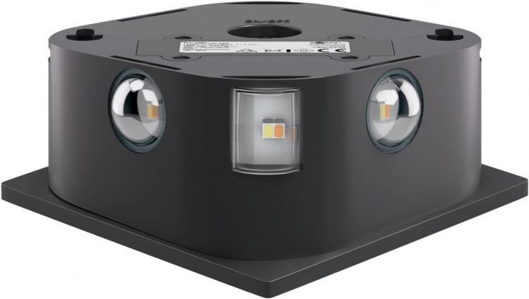 Goobay LED-vägglampa med solcell Romb, svart 30 lm, 3 lägen varmvit till kallvit (3000, 4200, 6500 K), för indirekt utomhusbelysning