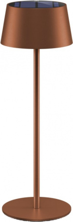 Goobay Trådlös LED-bordslampa med solcell, brons med touchkontroll, 150 lm, varmvit (3000 K), steglöst dimbar