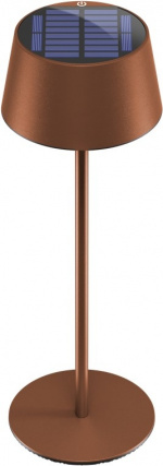 Goobay Trådlös LED-bordslampa med solcell, brons med touchkontroll, 150 lm, varmvit (3000 K), steglöst dimbar