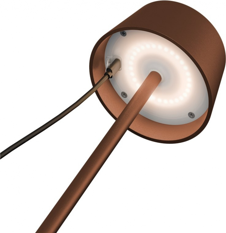 Goobay Trådlös LED-bordslampa med solcell, brons med touchkontroll, 150 lm, varmvit (3000 K), steglöst dimbar