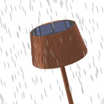 Goobay Trådlös LED-bordslampa med solcell, brons med touchkontroll, 150 lm, varmvit (3000 K), steglöst dimbar