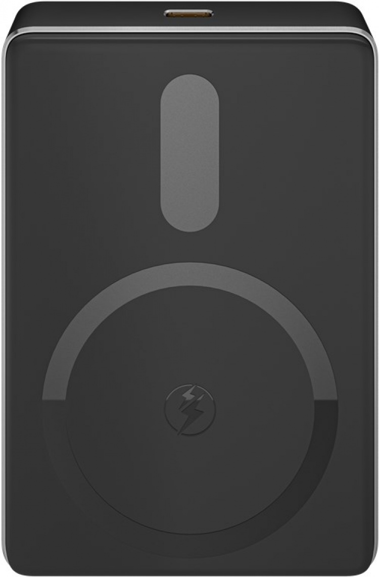 Goobay Magnetisk trådlös powerbank 10.000 mAh fäster magnetiskt på baksidan av mobiltelefonen, perfekt för samtidig laddning och telefonering